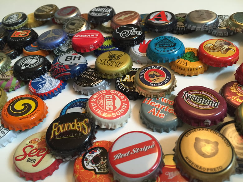 Image of Upcycled Beer Bottle Cap Magnets