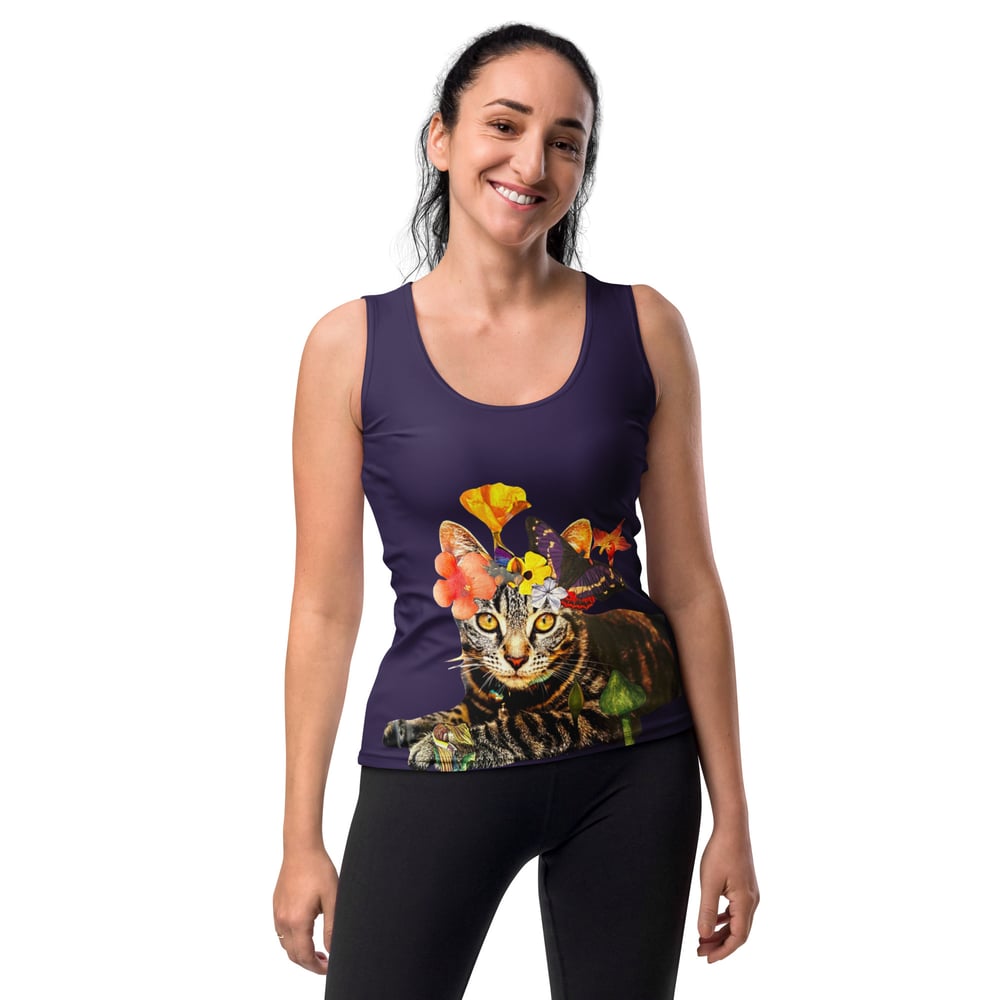 Image of Frida CatLo - All Over Print Tank Top - Purple 