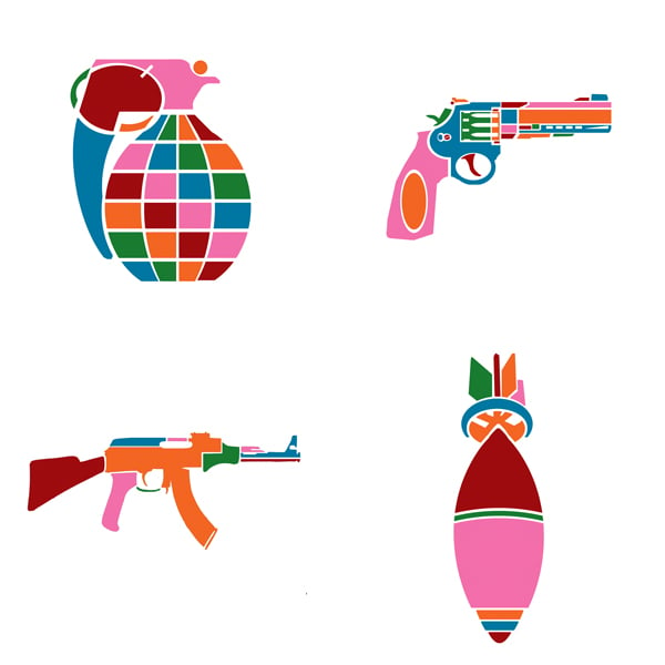 Image of Love Guns & other Weapons of Affection Greeting Card Pack