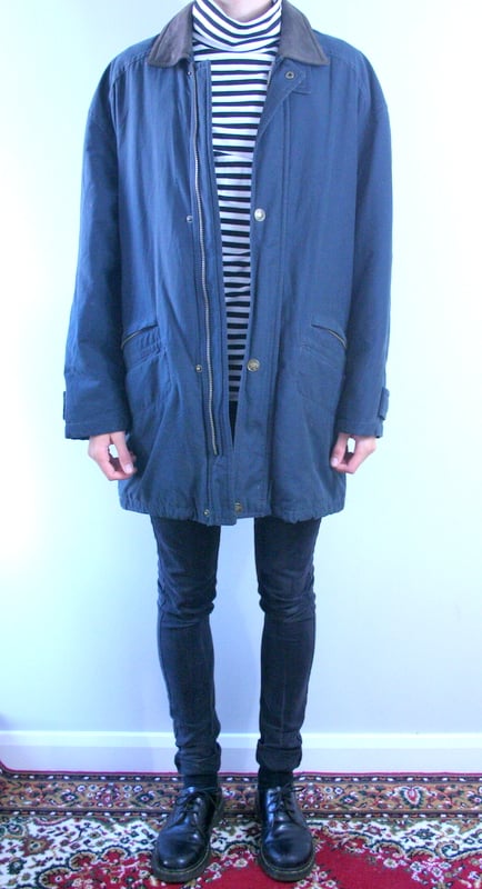 Image of NAVY DANNIMAC COAT