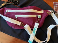 Image 1 of Burgundy bunny fanny pack