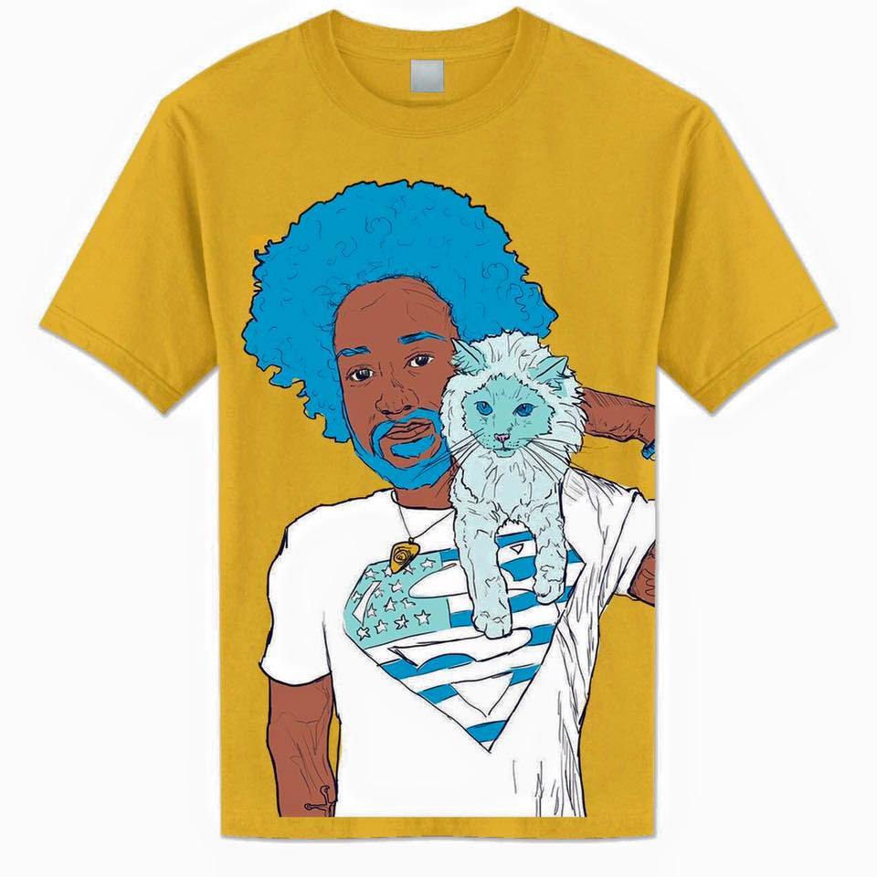 white and yellow tee