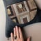 Image of Large Canvas and Tapestry Zippertop Purse With Outside Pockets