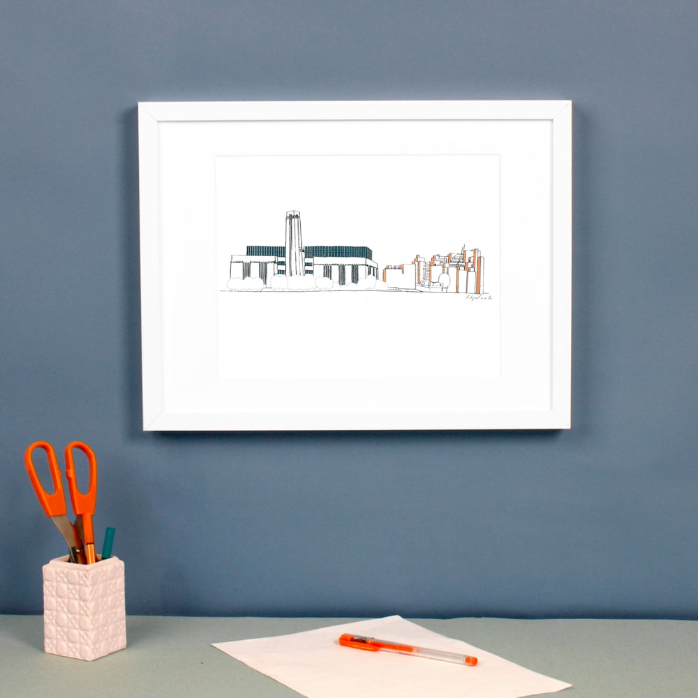 Image of A Walk by the River: Tate Modern Screen-print (Un-framed)