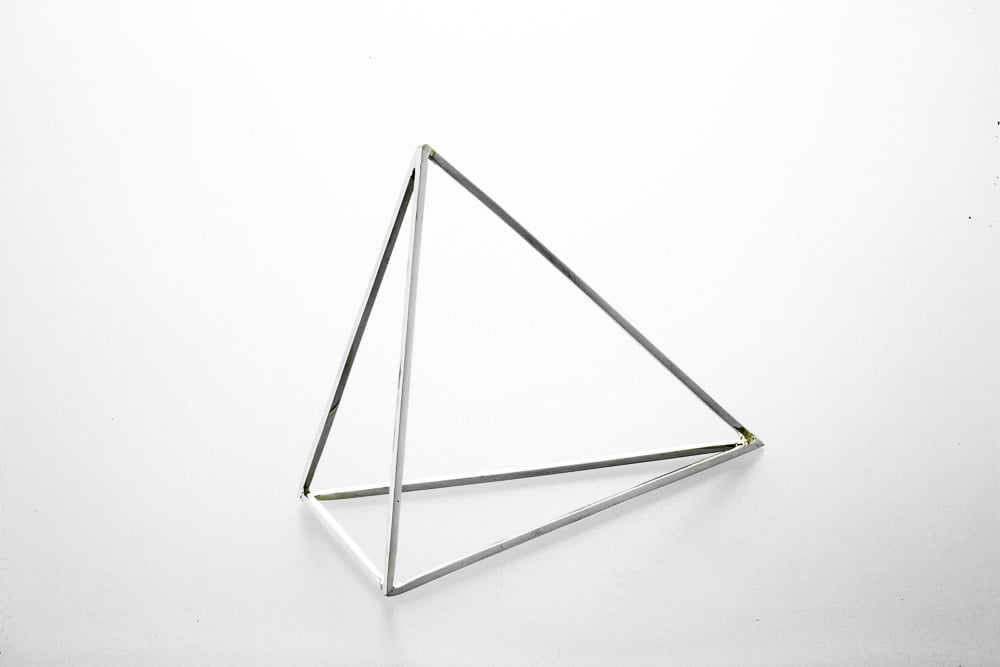 Image of Sterling Silver Oblong Pyramid Bracelet