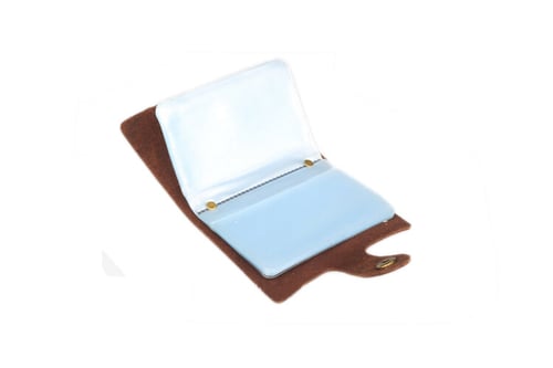 Image of Handmade Genuine Leather Card Holder, Ramdom Colors for Shipment A1503