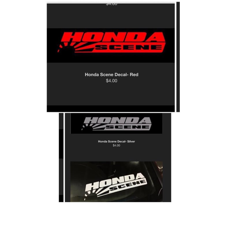 Image of Honda Scene Decal- Red, white, or silver