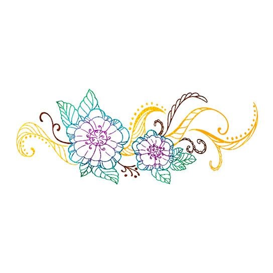 Image of High Femme Metallic Foil Flower Tattoo