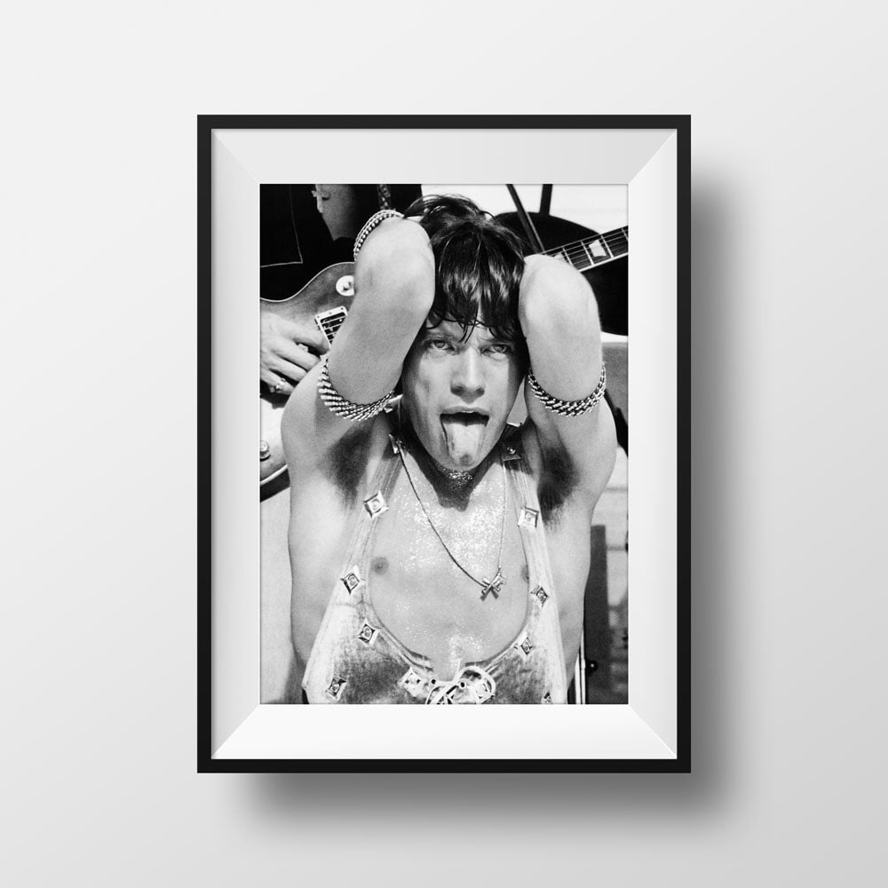 Image of Mick Jagger in concert - Melbourne 1973. Limited edition photograph