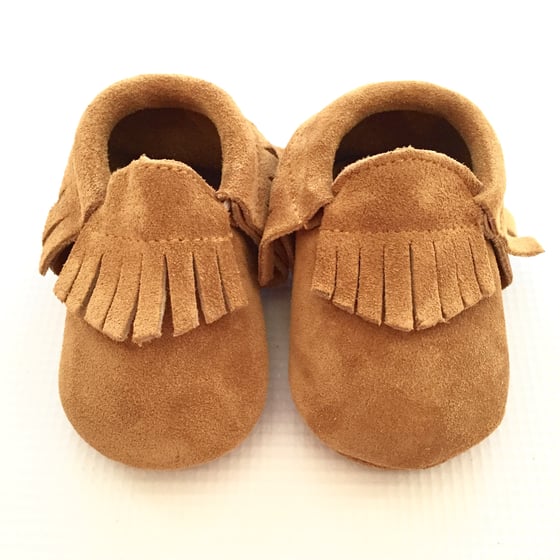 Image of Camel- Suede Moccasins