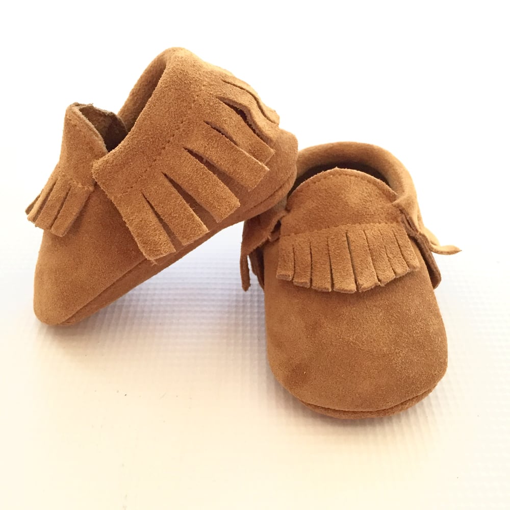 Image of Camel- Suede Moccasins