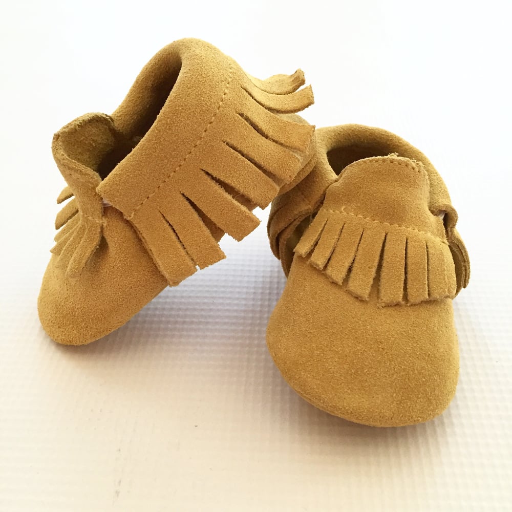 Image of Mustard Yellow- Suede Moccasins