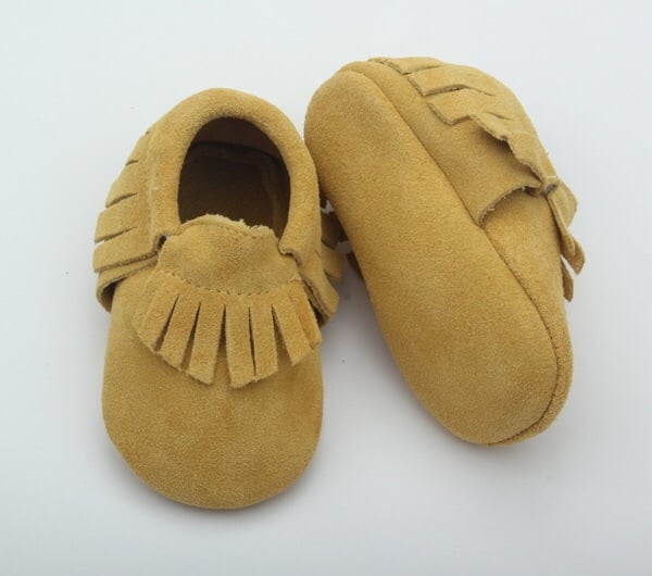 Image of Mustard Yellow- Suede Moccasins