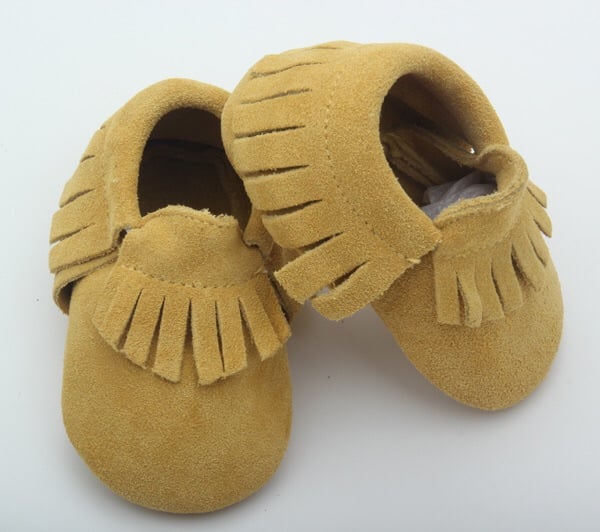 Image of Mustard Yellow- Suede Moccasins