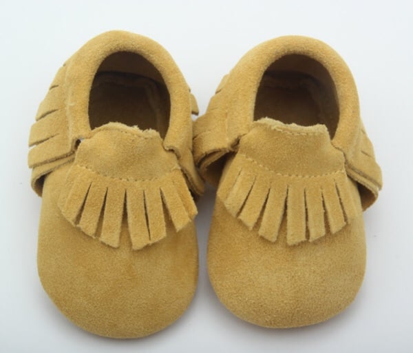 Image of Mustard Yellow- Suede Moccasins