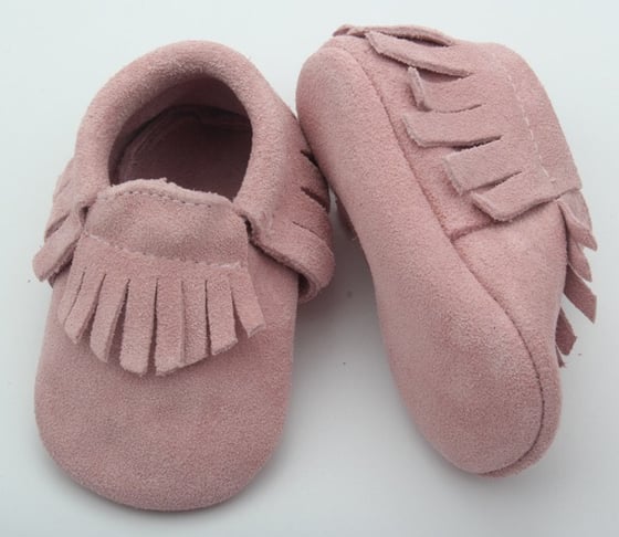 Image of Rose Pink- Suede Moccasins