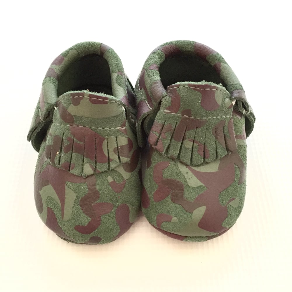 Image of Camo Print- Suede Moccasins