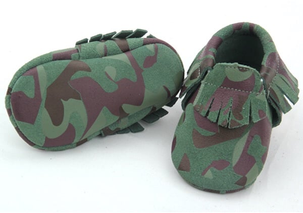 Image of Camo Print- Suede Moccasins