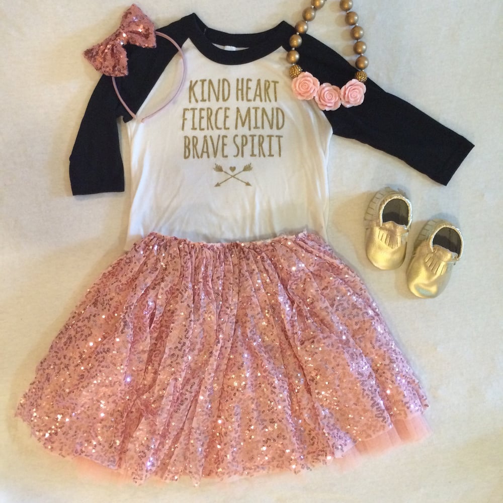 Image of Girl's Pink Sequin Skirt