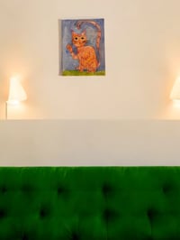Image 3 of “Good Morning” watercolor on wooden canvas