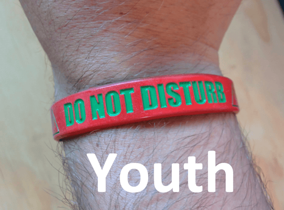 Image of Youth "Do Not Disturb" Band (Red/Green)