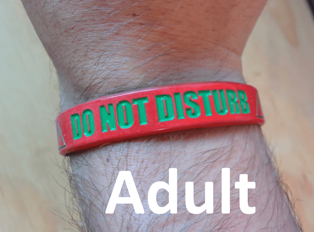 Image of Adult "Do Not Disturb" Band (Red/Green)