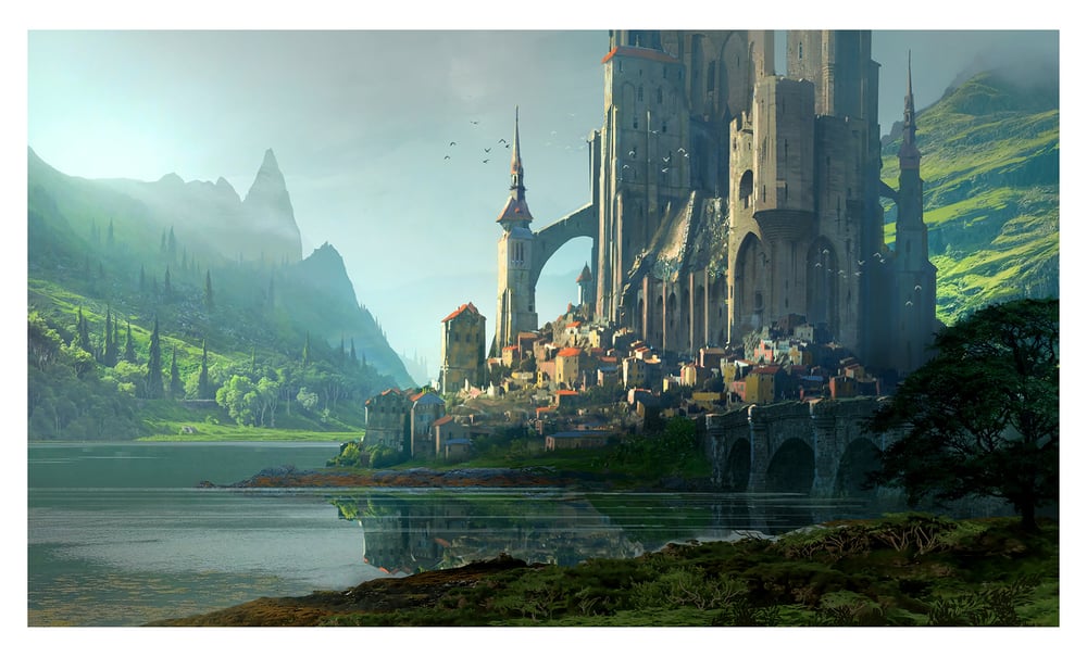 Image of "Kvasir Fortress" Limited Signed Edition Print 13x19