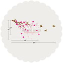 Blossoming Flower Branch with birds wall decal