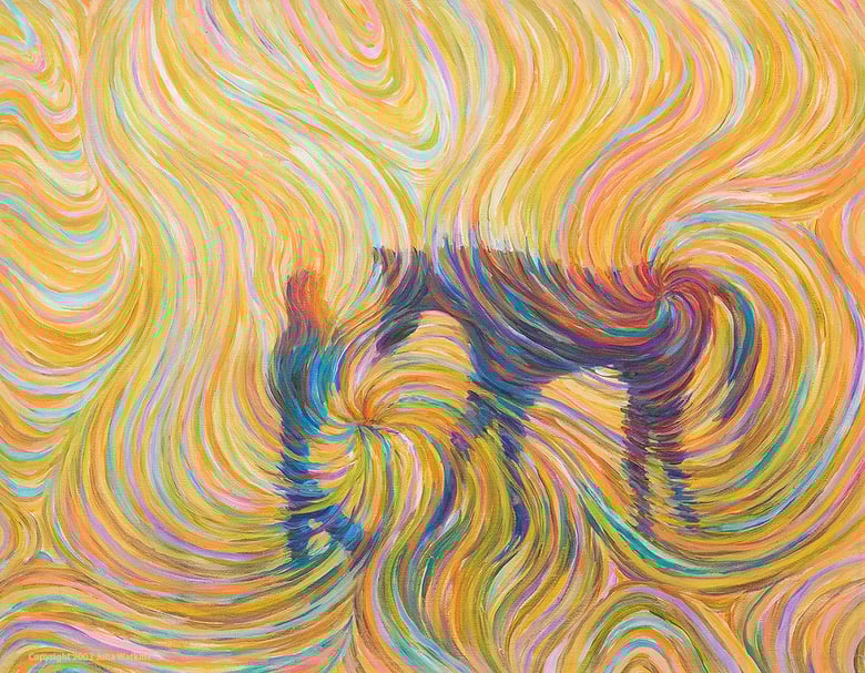 Image of Just Us Horse Energy Painting - A Girl And Her Horse