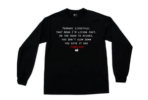 Image of Ferrari Lifestyle Long Sleeve Tee Black