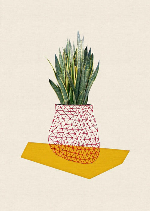 Image of Print of "Home and plant/yellow"