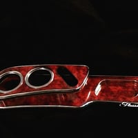 Image 1 of Flossdvip all woodgrain  front burlwood with BURLWOOD POCKETl