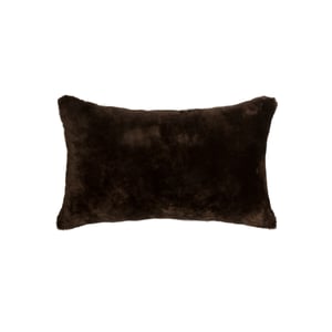 Image of 676685007568 Natural-NELSON SHEEPSKIN PILLOW CHOCOLATE
