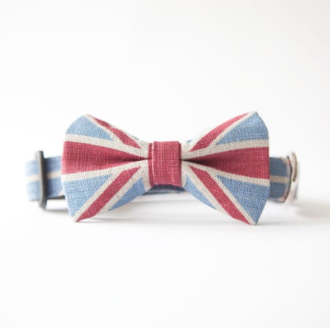 Union jack online dog bow tie