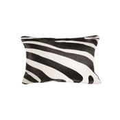 Image of 676685025616 Natural-TORINO-COWHIDE-PILLOW-ZEBRA- BLACK ON OFF-WHITE
