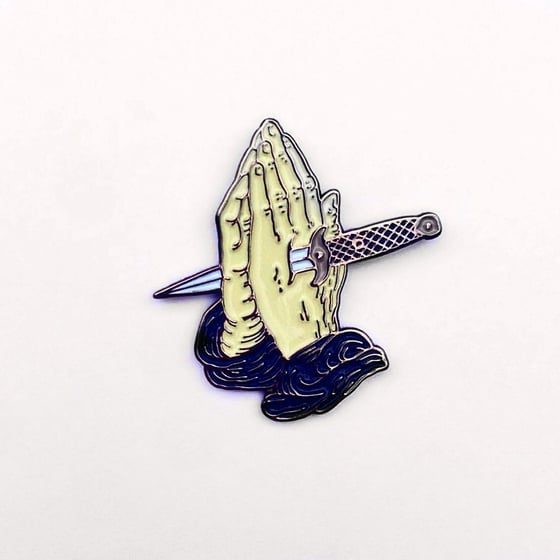 Image of Forgiveness denied lapel pin