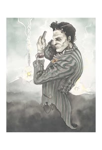 Image of The Groom ~ Pigment ink and watercolour on Waterford CP