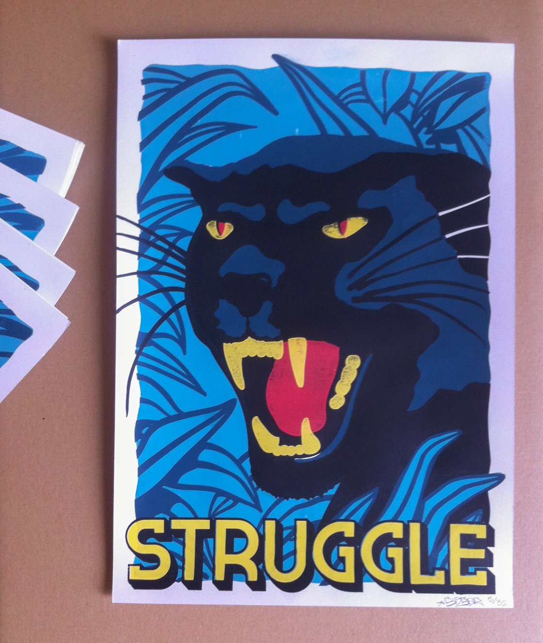 Image of STRUGGLE - Sérigraphie de Bobar