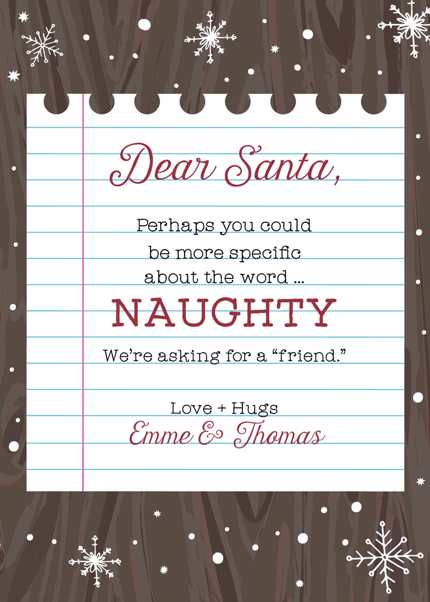 Dear Santa - Naughty Definition Holiday Card | Small Moments