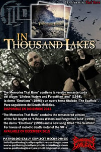 Image of IN THOUSAND LAKES-THE MEMORIES THAT BURN-  CD