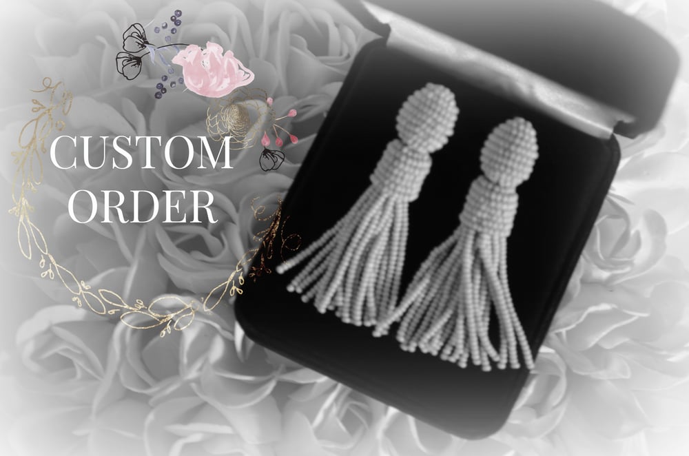 Image of {CUSTOM ORDER} Short Matte Black Tassel Earrings