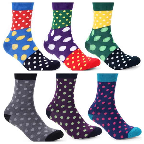 Image of Patchwork Polka Dot Socks