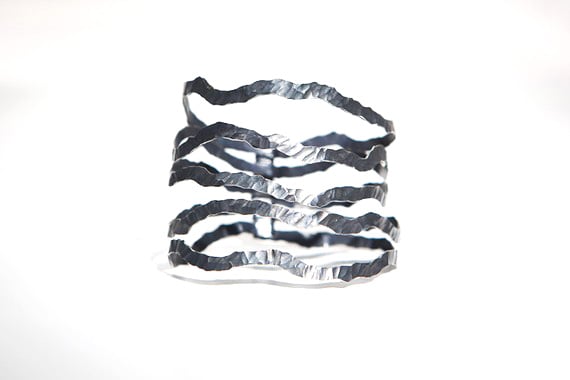 Image of Nouvelles Vagues, Bracelet in Fairmined oxidised silver