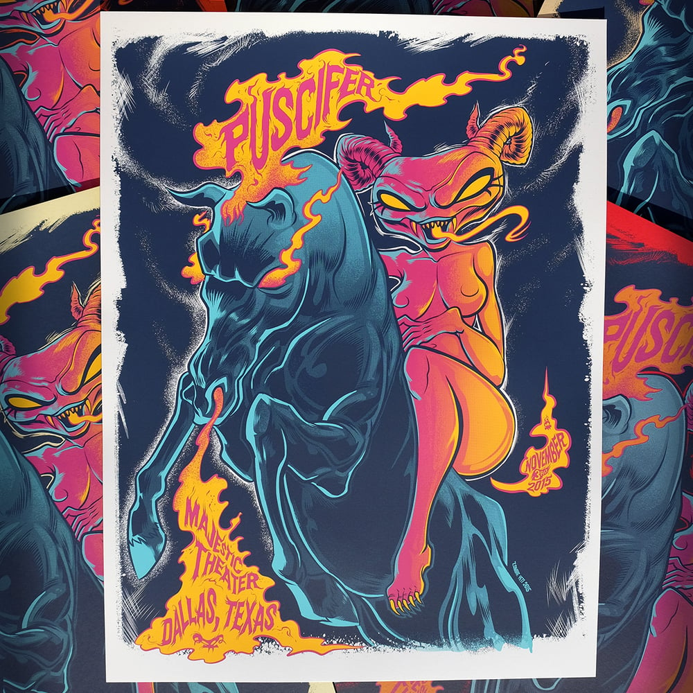 Image of Puscifer Limited Edition S/N Gig Poster November 3rd 2015