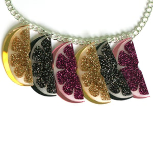 Image of Multi Glitter Slice Necklace - PRE-ORDER 