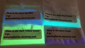 Image of Glow in the Dark Pigment Sampler (Clear Base)