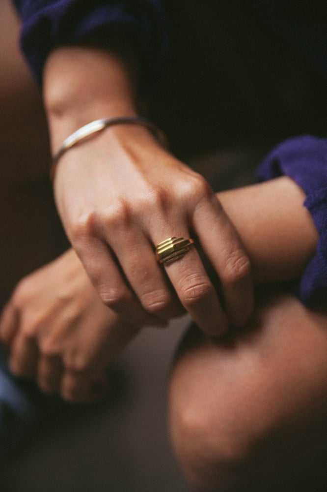 Image of Bague ESTHER plaquée or