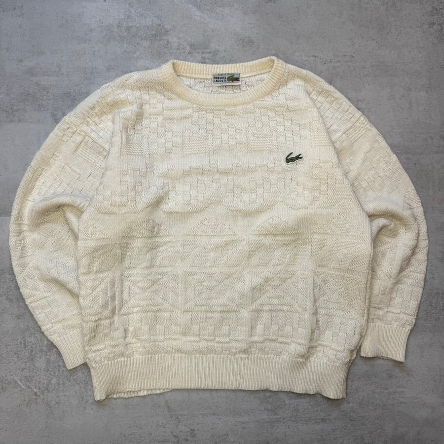 Image of 80s Chemise Lacoste Knitted Sweatshirt, size xs