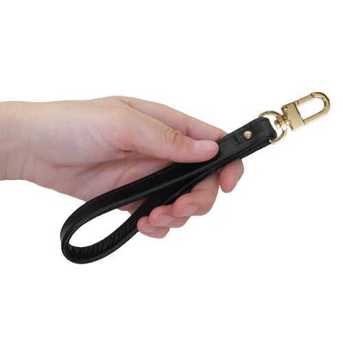 Image of Leather Wrist Strap with GOLD #16 Swivel Snap Hook - Choose Leather Color - 1/2 inch Wide