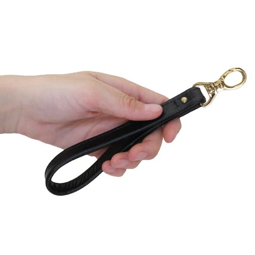 Image of Leather Wrist Strap with GOLD or NICKEL #13 Swivel Snap Hook - Choose Leather Color - 1/2 inch Wide